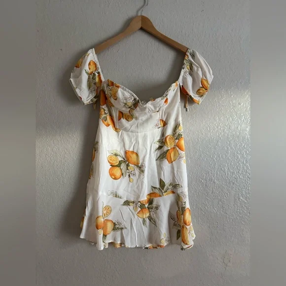 For Love and Lemons Lemonade Off the Shoulder Mini Dress - Picture 5 of 5